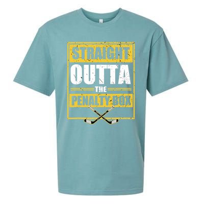 Ice. Hockey Player Gift Straight Outta The Penalty Box  Sueded Cloud Jersey T-Shirt