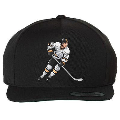 Ice Hockey Player Game Day Gift Dults Cute Gift Wool Snapback Cap