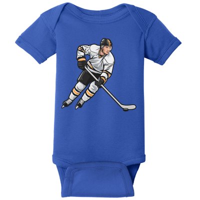 Ice Hockey Player Game Day Gift Dults Cute Gift Baby Bodysuit