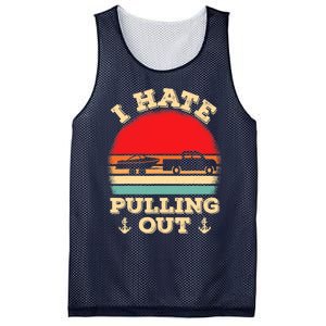 I Hate Pulling Out Retro Boating Boat Captain Mesh Reversible Basketball Jersey Tank