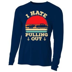 I Hate Pulling Out Retro Boating Boat Captain Cooling Performance Long Sleeve Crew