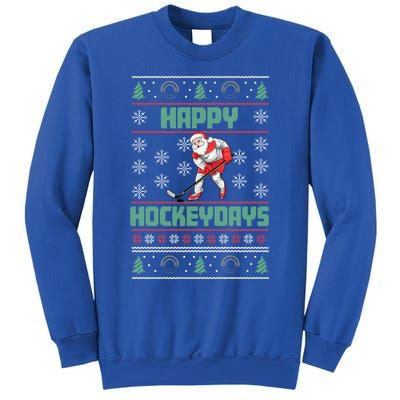 Ice Hockey Player Ice Sport Santa Puck Hockey Christmas Gift Sweatshirt