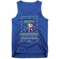 Ice Hockey Player Ice Sport Santa Puck Hockey Christmas Gift Tank Top