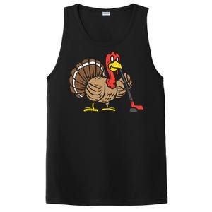 Ice Hockey Player Turkey Day Funny Thanksgiving Sport Gift PosiCharge Competitor Tank