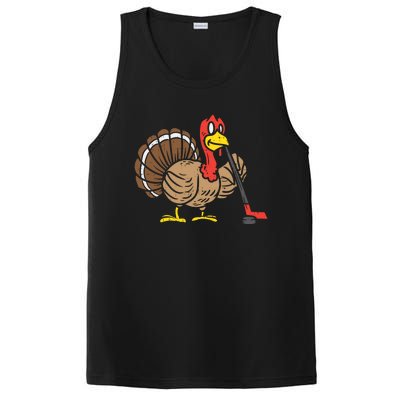 Ice Hockey Player Turkey Day Funny Thanksgiving Sport Gift PosiCharge Competitor Tank