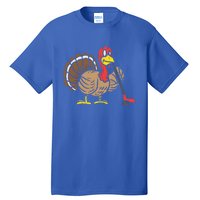 Ice Hockey Player Turkey Day Funny Thanksgiving Sport Gift Tall T-Shirt