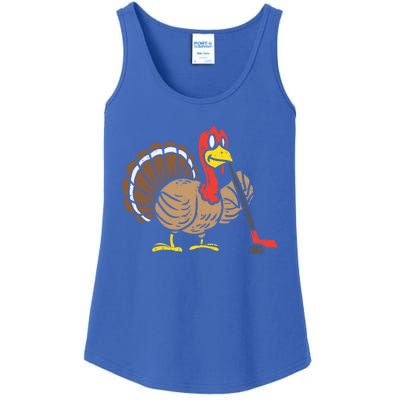 Ice Hockey Player Turkey Day Funny Thanksgiving Sport Gift Ladies Essential Tank