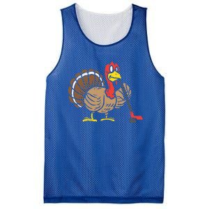 Ice Hockey Player Turkey Day Funny Thanksgiving Sport Gift Mesh Reversible Basketball Jersey Tank