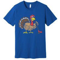 Ice Hockey Player Turkey Day Funny Thanksgiving Sport Gift Premium T-Shirt