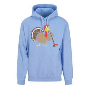 Ice Hockey Player Turkey Day Funny Thanksgiving Sport Gift Unisex Surf Hoodie