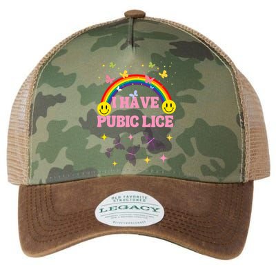 I Have Pubic Lice Funny Retro Offensive Inappropriate Meme Legacy Tie Dye Trucker Hat