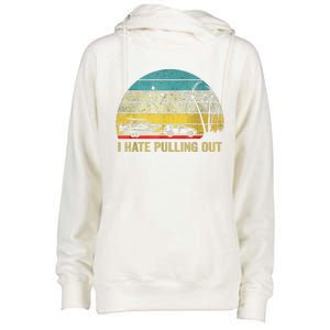 I Hate Pulling Out Retro Boating Boat Captain Womens Funnel Neck Pullover Hood