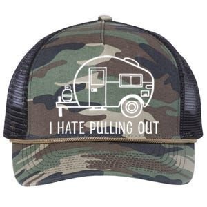 I Hate Pulling Out Boating Boat Captain Retro Rope Trucker Hat Cap