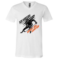 Ice Hockey Players Walk On Water Cool Gift Superpower Gift V-Neck T-Shirt