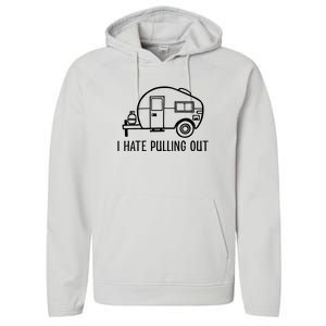 I Hate Pulling Out Boating Boat Captain Performance Fleece Hoodie