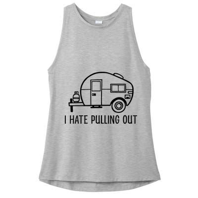 I Hate Pulling Out Boating Boat Captain Ladies PosiCharge Tri-Blend Wicking Tank