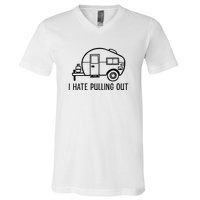 I Hate Pulling Out Boating Boat Captain V-Neck T-Shirt