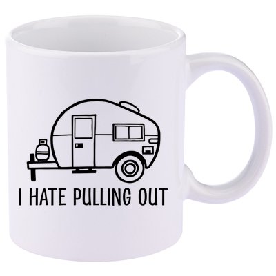 I Hate Pulling Out Boating Boat Captain 11oz C Handle Ceramic Mug