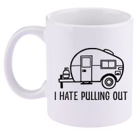 I Hate Pulling Out Boating Boat Captain 11oz C Handle Ceramic Mug
