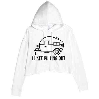 I Hate Pulling Out Boating Boat Captain Crop Fleece Hoodie