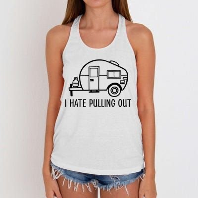 I Hate Pulling Out Boating Boat Captain Women's Knotted Racerback Tank