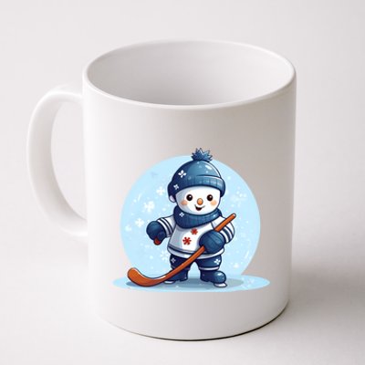 Ice Hockey Player Snow Design Christmas Ice Hockey Cool Gift Coffee Mug