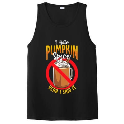 I Hate Pumpkin Spice Anti Pumpkin Spice Latte Coffee Funny PosiCharge Competitor Tank