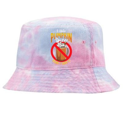 I Hate Pumpkin Spice Anti Pumpkin Spice Latte Coffee Funny Tie-Dyed Bucket Hat