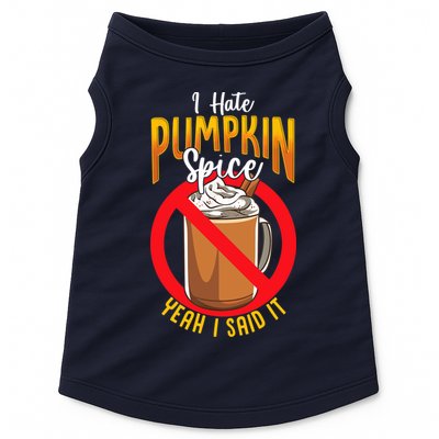 I Hate Pumpkin Spice Anti Pumpkin Spice Latte Coffee Funny Doggie Tank