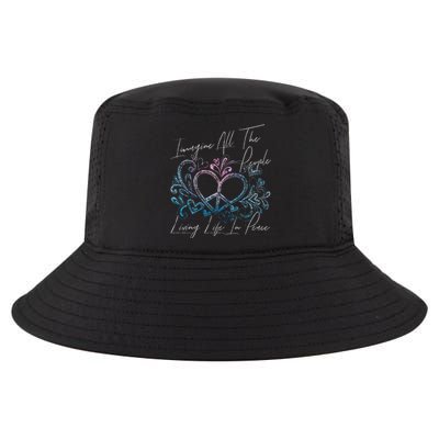 Imagine Hippie People Living Life In Peace And Love Cool Comfort Performance Bucket Hat