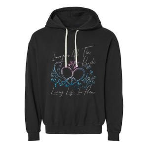 Imagine Hippie People Living Life In Peace And Love Garment-Dyed Fleece Hoodie