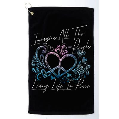Imagine Hippie People Living Life In Peace And Love Golf Towel