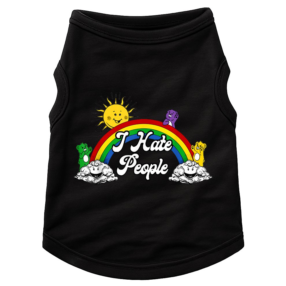 I Hate People Rainbow Printed Doggie Tank