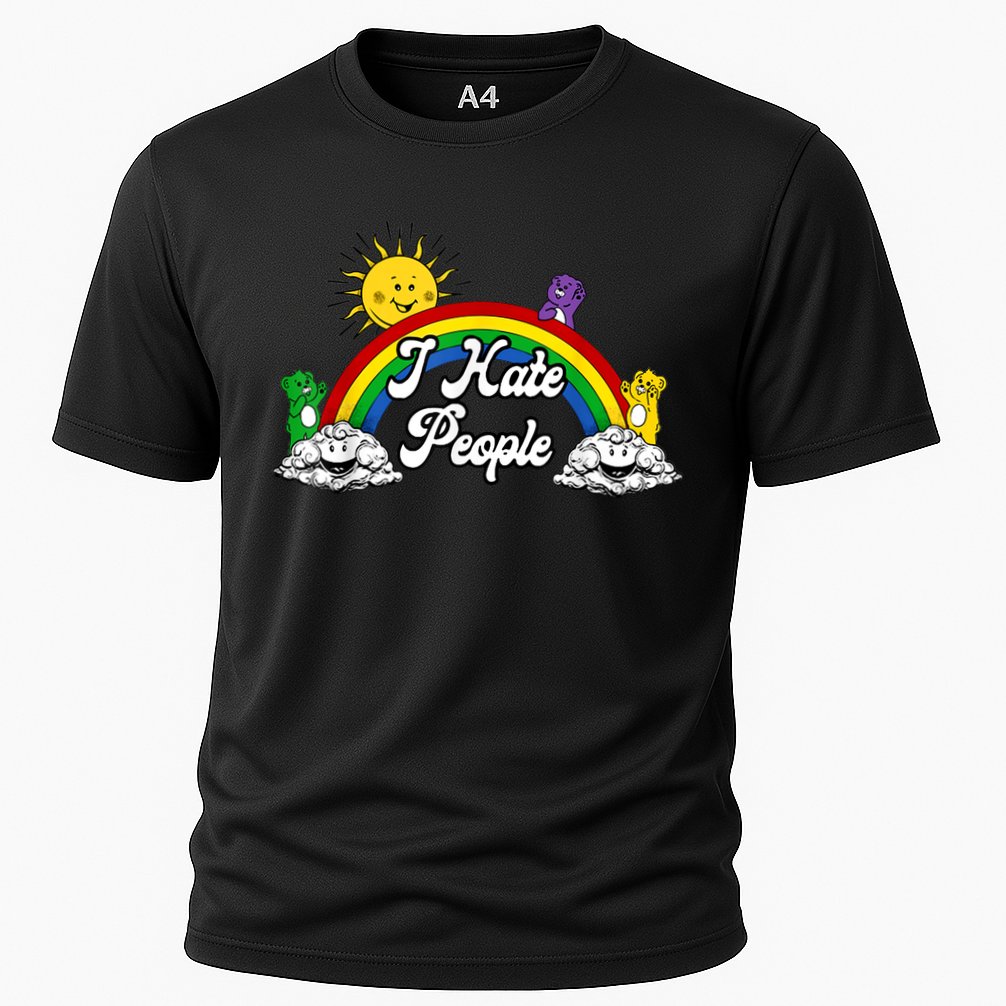I Hate People Rainbow Printed Performance Shirt