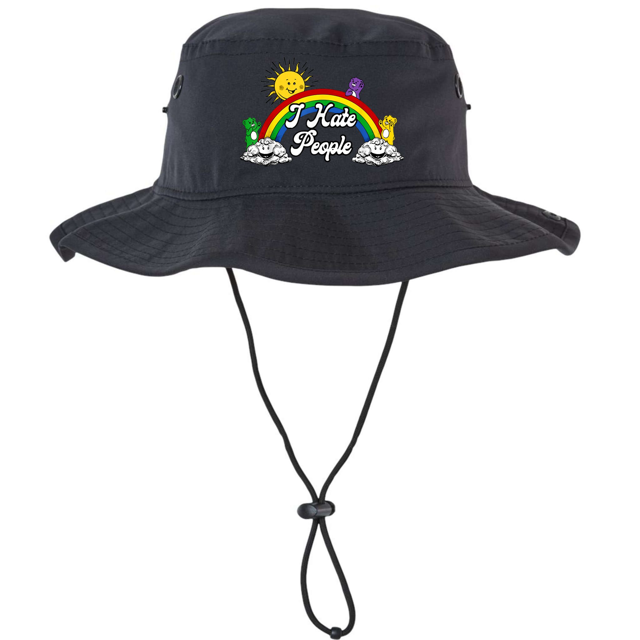 I Hate People Rainbow Printed Bucket Hat