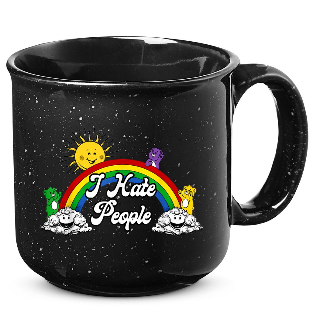 I Hate People Rainbow Printed 15oz Campfire Ceramic Mug