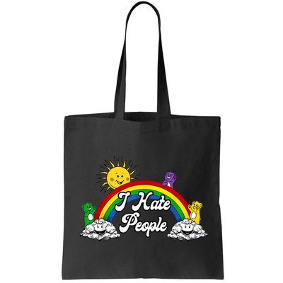 I Hate People Rainbow Printed Bag