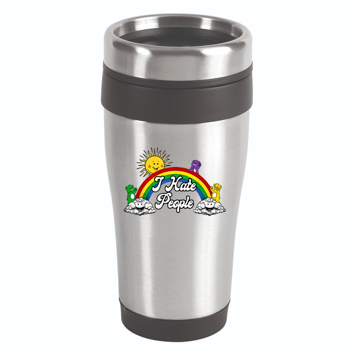 I Hate People Rainbow Printed 16oz Travel Tumbler