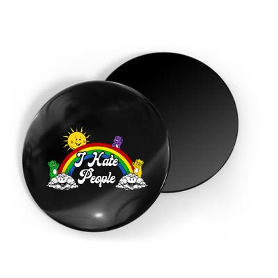 I Hate People Rainbow Printed Magnet