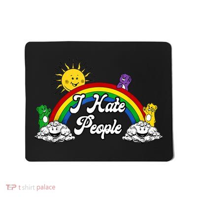 I Hate People Rainbow Printed Mousepad