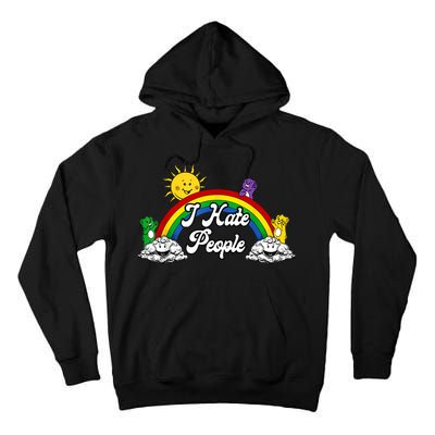 I Hate People Rainbow Printed Tall Hoodie