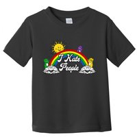 I Hate People Rainbow Printed Toddler T-Shirt