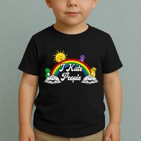 I Hate People Rainbow Printed Toddler T-Shirt