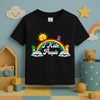 I Hate People Rainbow Printed Toddler T-Shirt