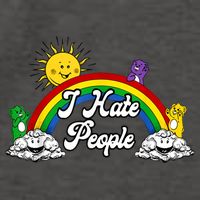 I Hate People Rainbow Printed Vector Backpack