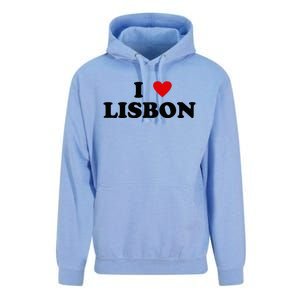 I Heart Portugal City - I Love Lisbon  Unisex Surf Hoodie