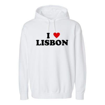 I Heart Portugal City - I Love Lisbon  Garment-Dyed Fleece Hoodie