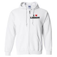 I Heart Portugal City - I Love Lisbon  Full Zip Hoodie