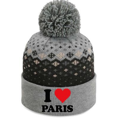 I Heart Paris First Name I Love Personalized Stuff The Baniff Cuffed Pom Beanie