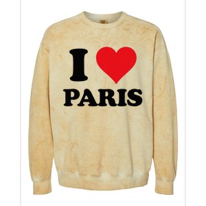 I Heart Paris First Name I Love Personalized Stuff Colorblast Crewneck Sweatshirt